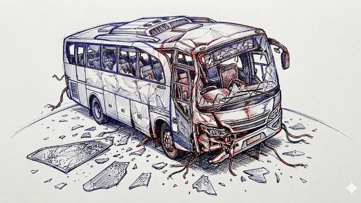 Ilustrasi Kecelakaan Bis