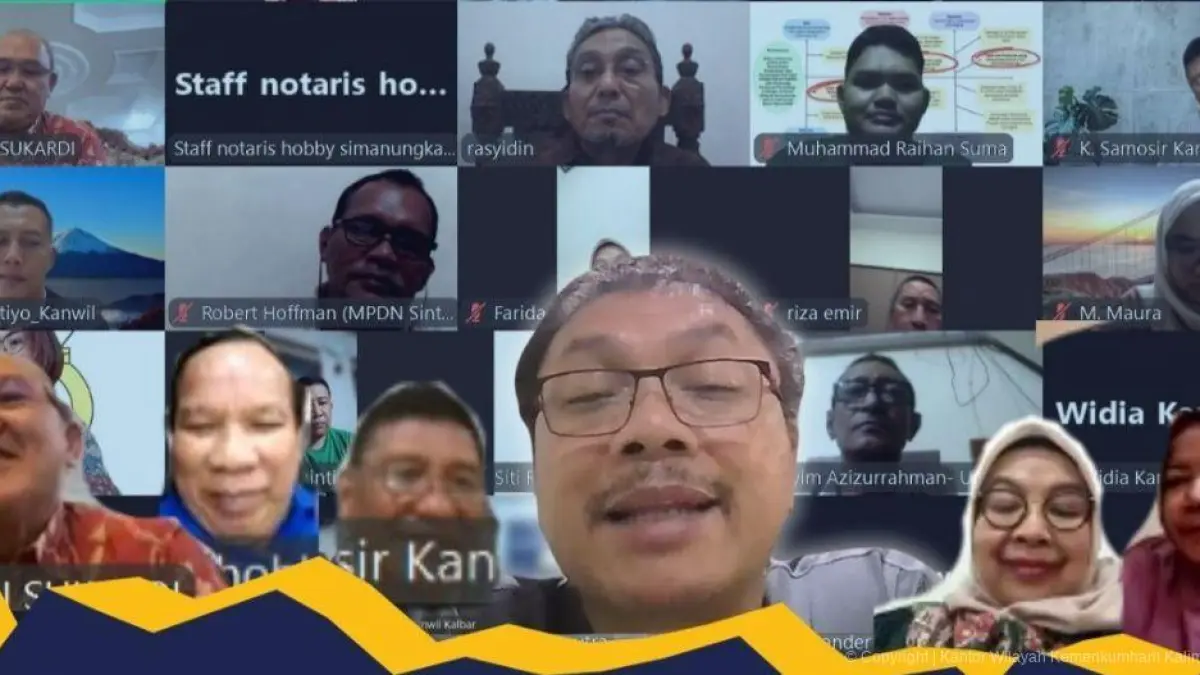 Kanwil Kemenkum Kalbar menggelar rapat MPWN bersama MPDN se Kalbar pada Kamis (9/4). (DOK KANWIL KEMENKUM KALBAR)