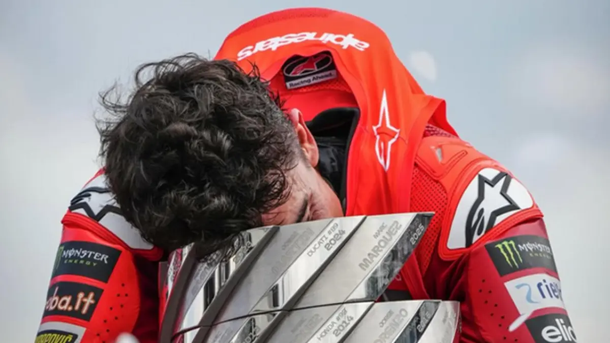 Marc Marquez saat meraih juara dunia MotoGP 2026 bersama Ducati. (INSTAGRAM/@marcmarquez93)