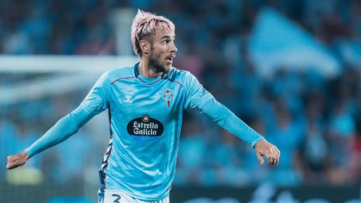 Pemain Celta Vigo, Oscar Mingueza yang disebut merapat ke Liverpool.(INSTAGRAM/@oscarmingueza)