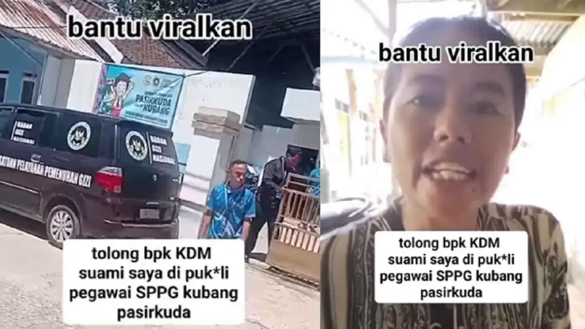 Detik-detik ketegangan yang melibatkan oknum pegawai SPPG saat mencoba menghalangi konten kreator yang meninjau menu MBG. (INSTAGRAM/@kabarcianjurselatan)