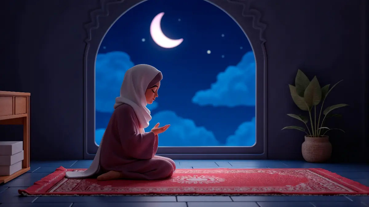 Ilustrasi istiqamah beribadah salat malam meski bukan di bulan Ramadan. (FREEPIK)