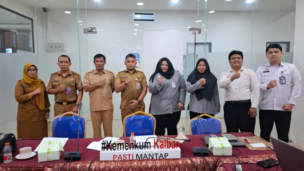 Kanwil Kemenkum Kalbar menggelar rapat harmonisasi Raperbup Mempawah terkait pelayanan pajak daerah pada Selasa (14/4). (DOK KANWIL KEMENKUM KALBAR)