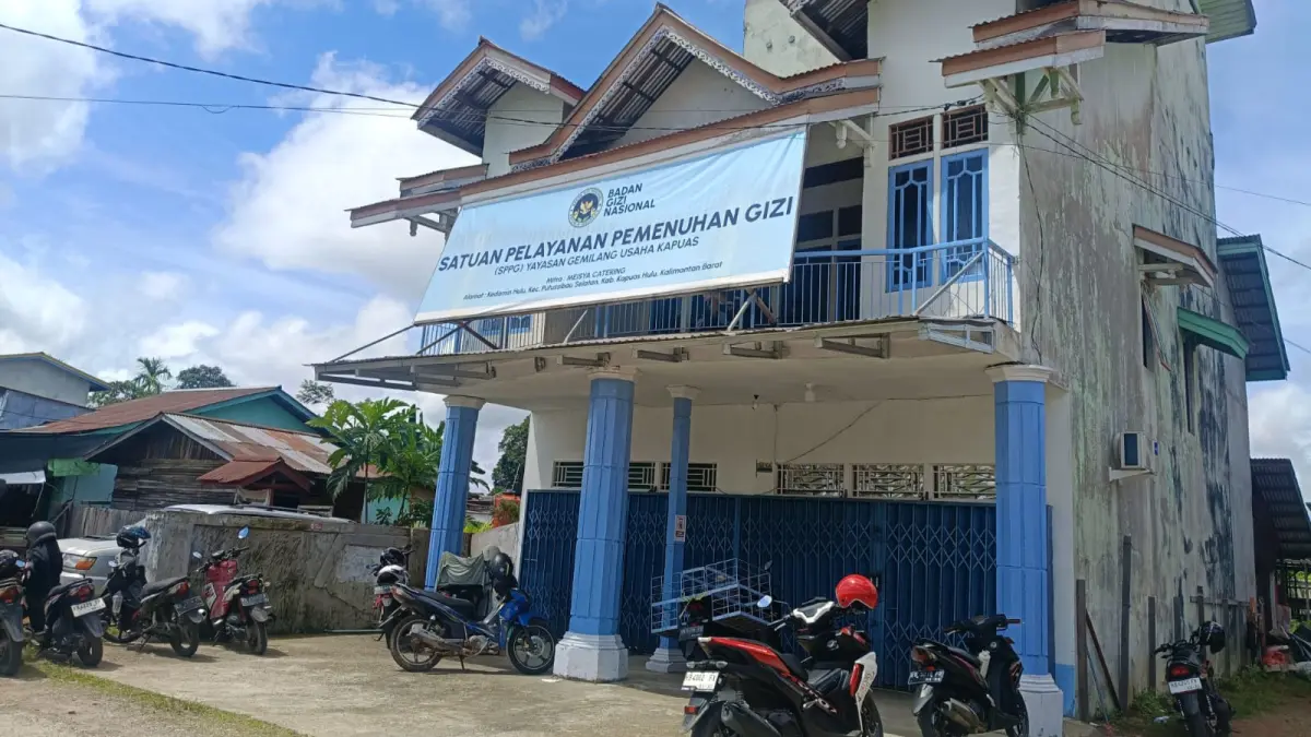 Salah satu dapur MBG di Kapuas Hulu yang saat ini masih tutup sementara. (TAUFIK/PONTIANAK POST)