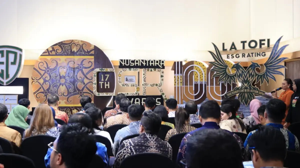 Acara Nusantara CSR Awards 2026 yang diselenggarakan oleh La Tofi ESG Rating yang berlangsung di Ramayana Terrace, Hotel Indonesia Kempinski, Jakarta Pusat.