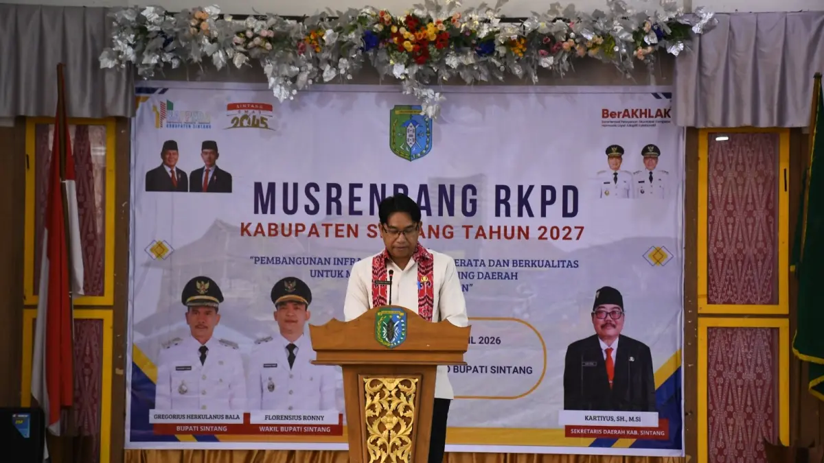 Kepala Bappeda Kabupaten Sintang, Kurniawan menyatakan sejumlah proyek menjadi prioritas utama pada 2027. (ISTIMEWA)