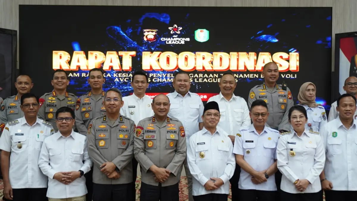 Wali Kota Pontianak Edi Rusdi Kamtono menghadiri rapat koordinasi persiapan AVC Men’s Champions League 2026 di Balai Petitih Kantor Gubernur Kalbar, Rabu (15/4). (ISTIMEWA)