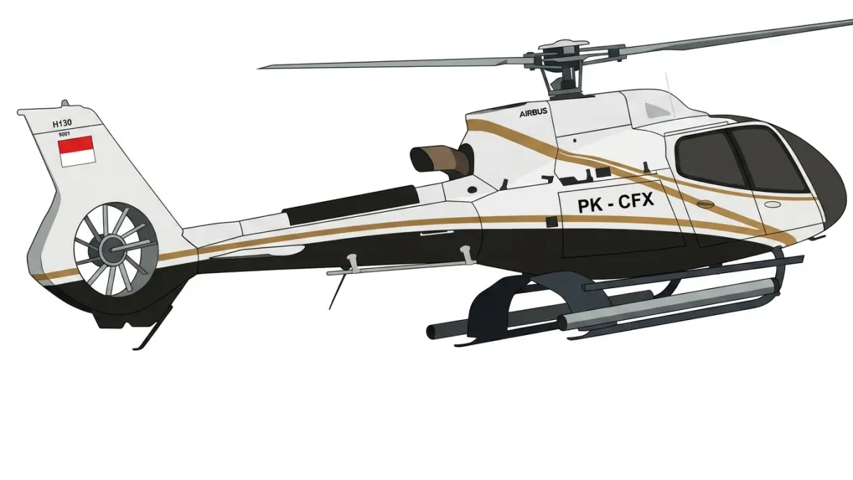 Ilustrasi helikopter PK-CFX. (Pontianak Post)