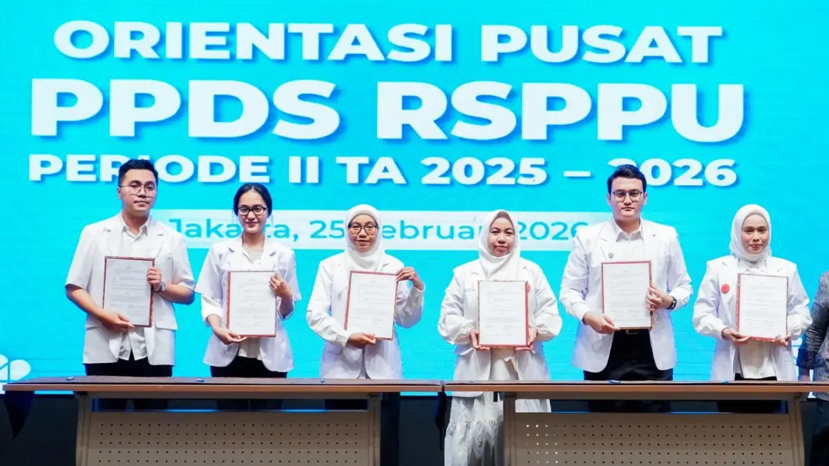 Orientasi  PPDS Batch II TA 2025–2026 dan Serah Terima ke RSPPU di Kantor Kementerian Kesehatan, Jakarta pada Rabu (25/02). (KEMENKES)