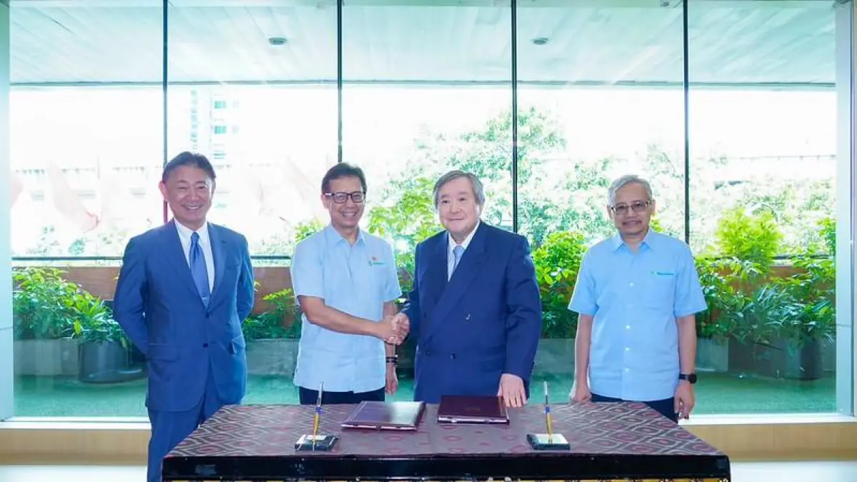 Penandatanganan MoU Kemenkes RI dan IUHW Jepang untuk membuka akses pendidikan dokter spesialis berstandar internasional. (KEMENKES)