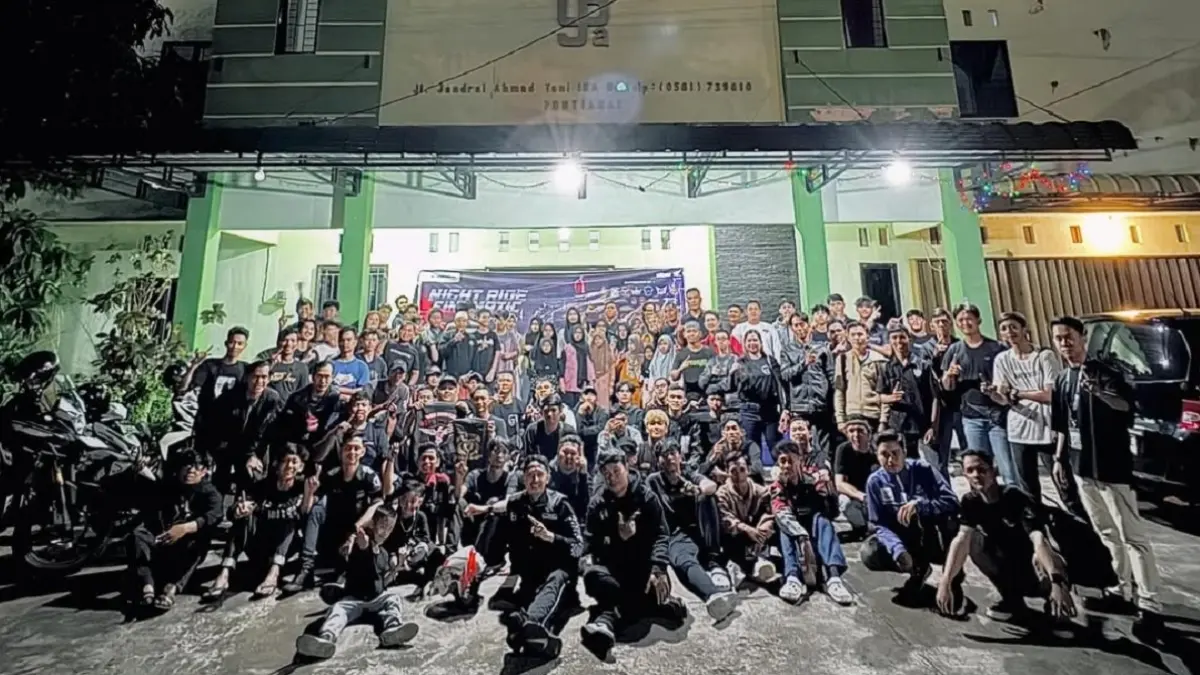 Ratusan Bikers Ikuti Vario Night Ride Astra Motor Kalbar, Riding Malam Dipadukan Aksi Sosial