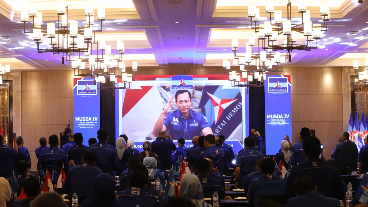 Musyawarah Daerah (Musda) IV Partai Demokrat Provinsi Jawa Tengah yang digelar di Hotel Tentrem, Kota Semarang, Jumat (17/4). (DOK PARTAI DEMOKRAT)