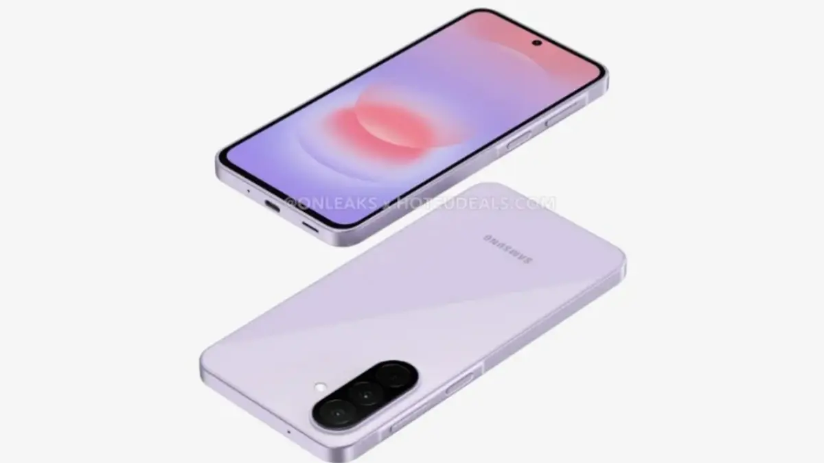 Render Samsung Galaxy A27 memperlihatkan desain layar datar dan modul kamera vertikal (Dok. OnLeaks and HotEUdeals.com)