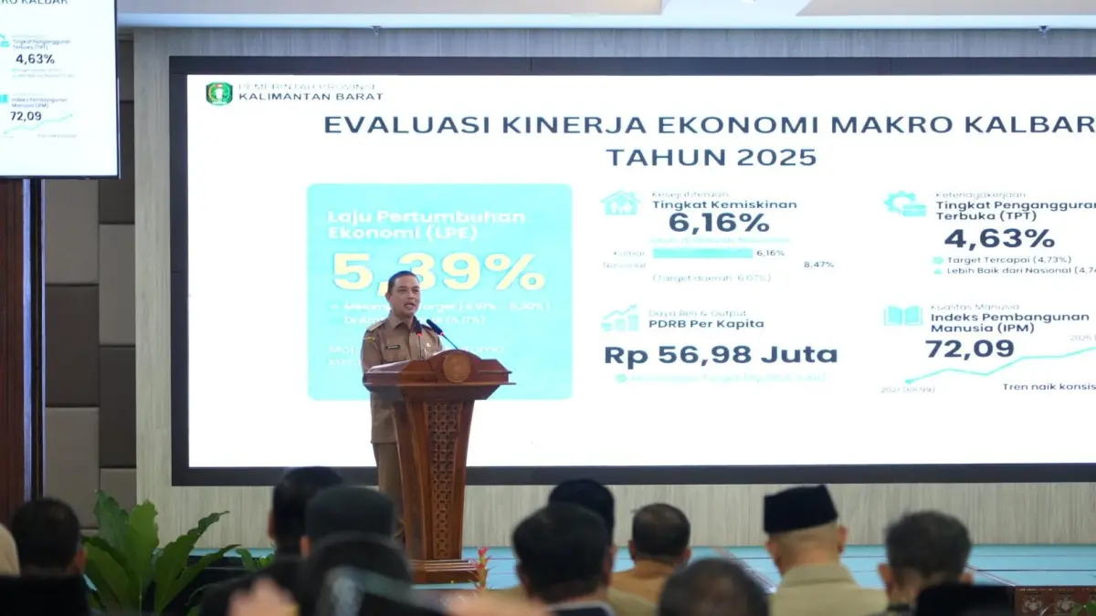Gubernur Kalbar Ria Norsan memaparkan arah pembangunan 2027pada Selasa (21/04/2026) di Pontianak. Kalbar yang dihadapkan pada keterbatasan fiskal namun sarat harapan masyarakat.