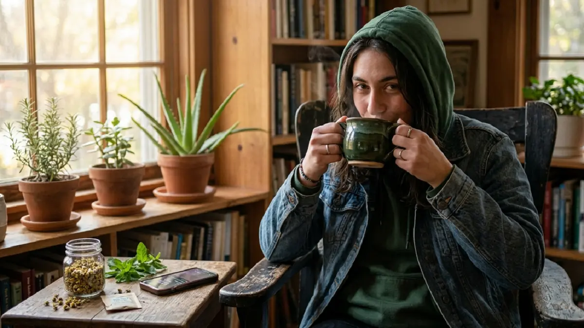 Ilustrasi minuman herbal (AI)