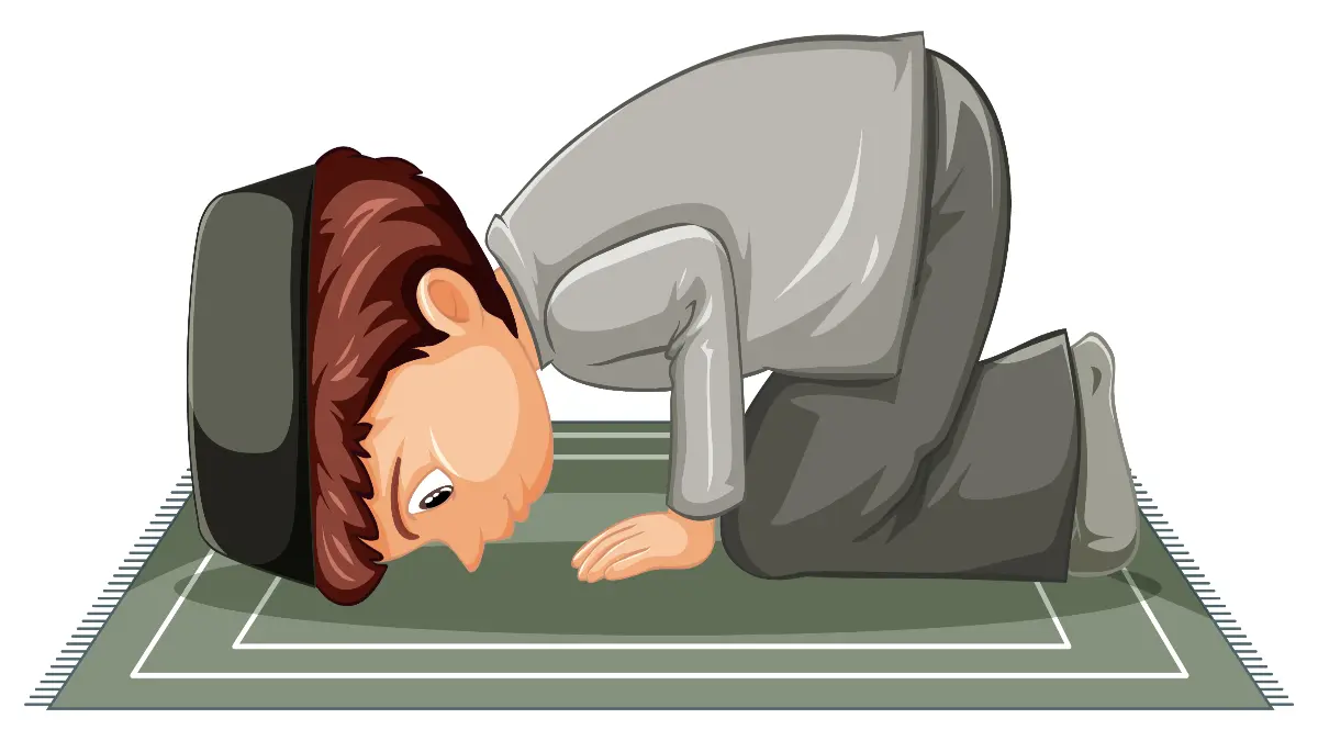 Ilustrasi salat dengan mengenakan kaos kaki. (FREEPIK)