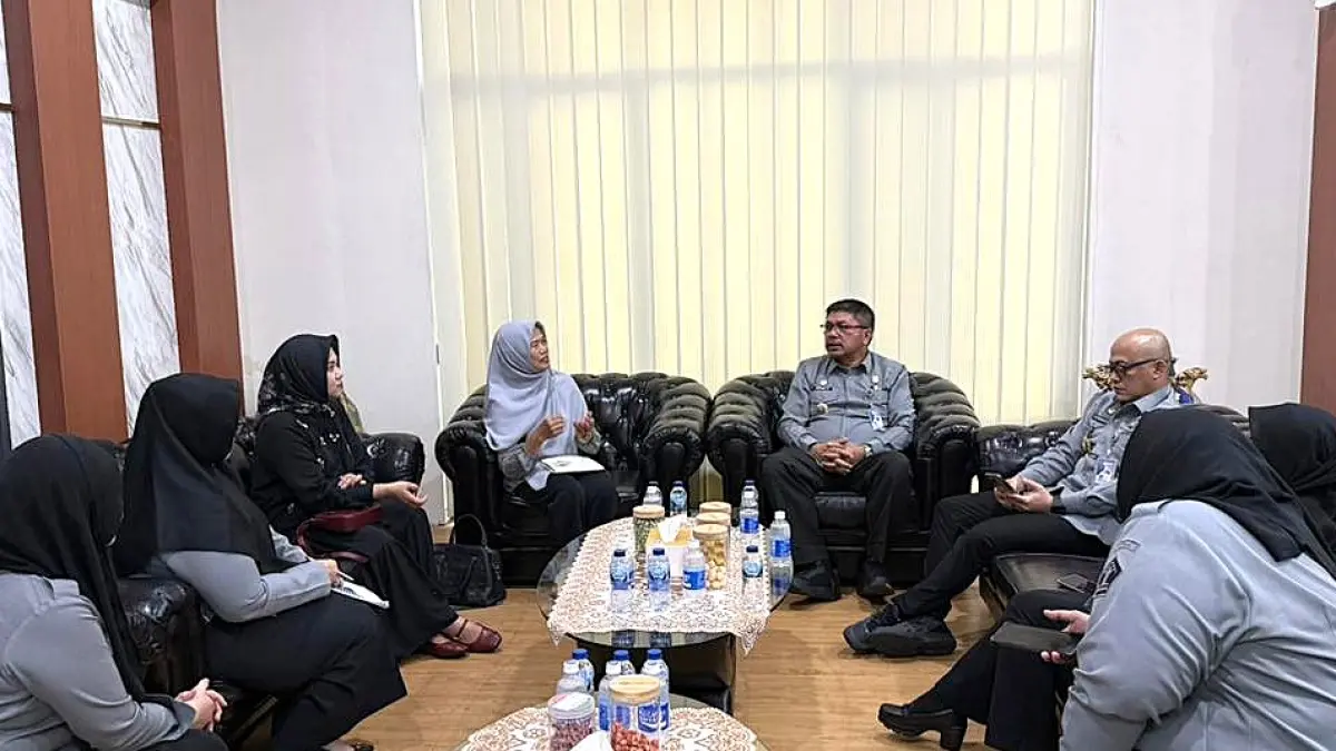 Kantor Wilayah Kementerian Hukum Kalimantan Barat menerima kunjungan dari Universitas Oesman Sapta Odang (OSO) Pontianak pada Selasa (21/4). (DOK KANWIL KEMENKUM KALBAR)&nbsp;