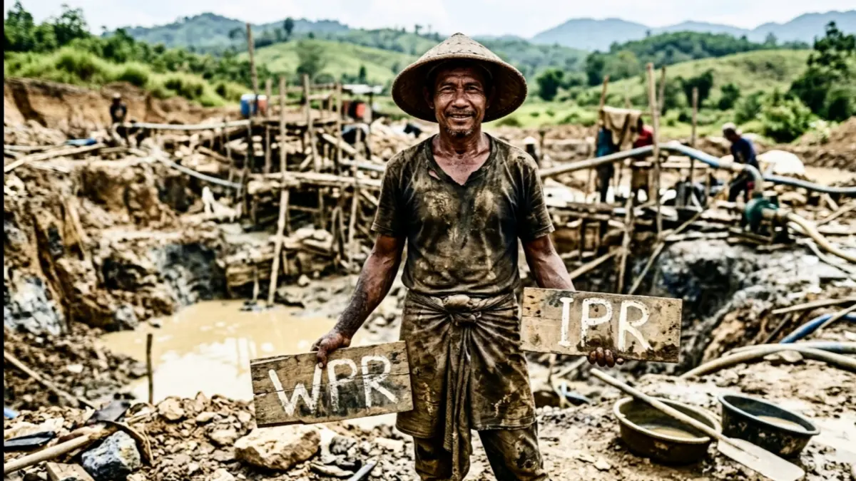 Ilustrasi penambang rakyat yang menghadapi proses panjang menuju legalitas, dari penetapan WPR hingga pengurusan IPR.