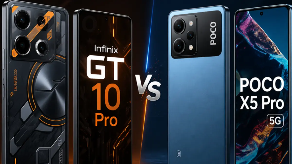 Perbandingan Infinix GT 10 Pro dan Poco X5 Pro untuk gaming (Ilustrasi Generated AI)