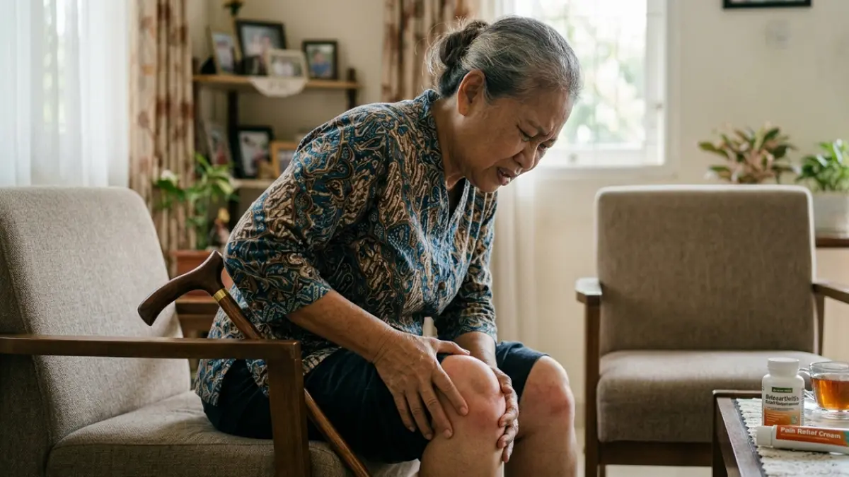 Ilustrasi perempuan mengalami osteoartritis (AI)