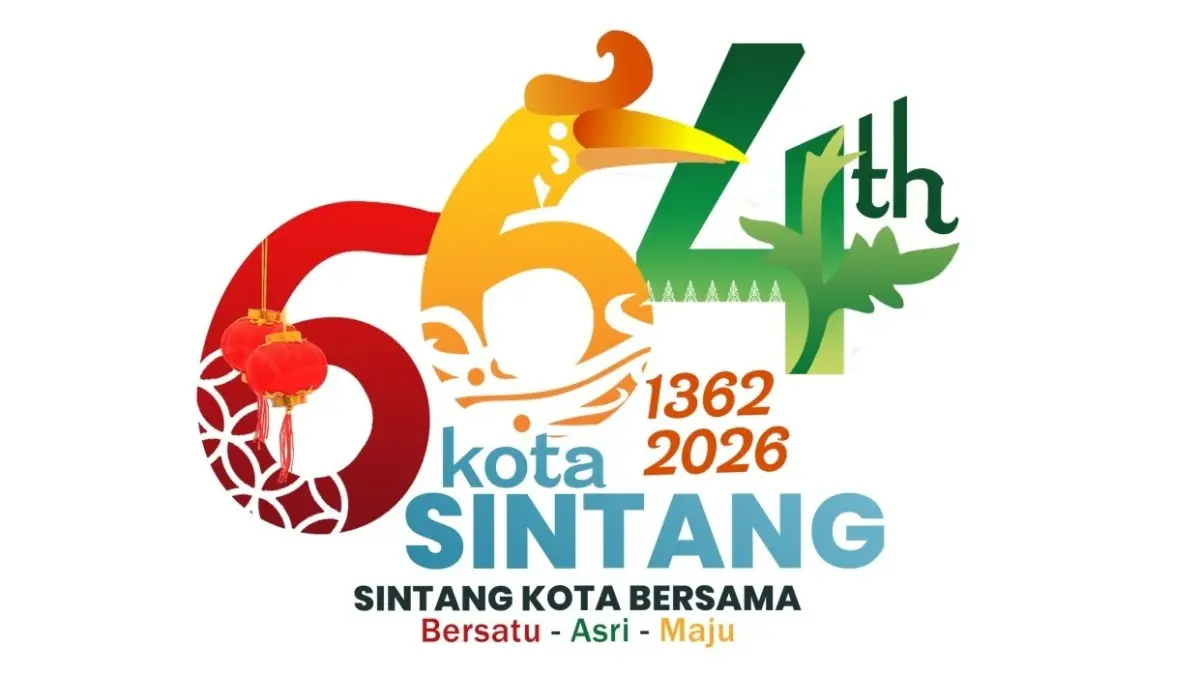 Logo HUT ke-664 Kota Sintang tahun 2026.