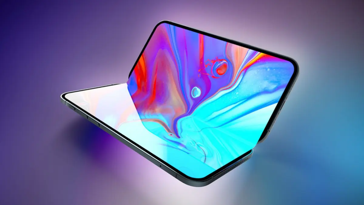 Desain iPhone Ultra Fold dengan layar lipat dan engsel terbaru. [Foto: Dok. MacRumor]