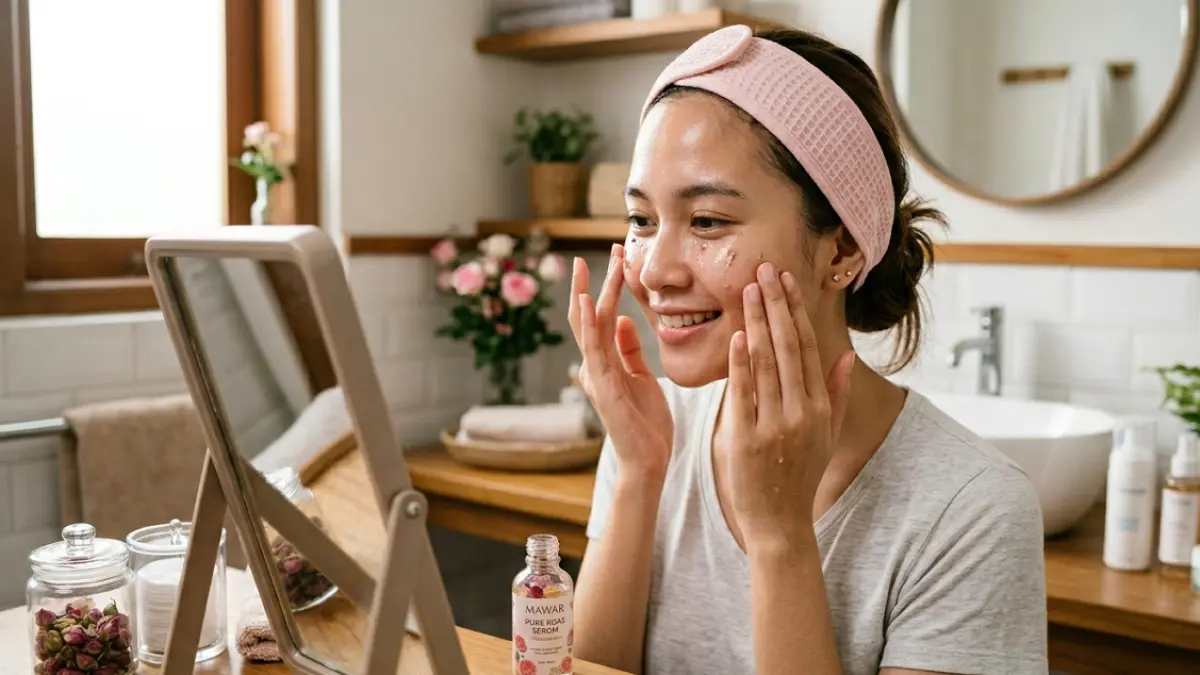 Ilustrasi penggunaan serum (AI)