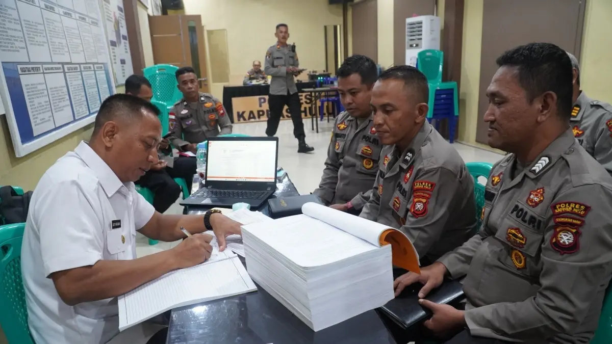 Inspektorat Pengawasan Daerah (Itwasda) Polda Kalimantan Barat saat melakukan audit kinerja Polres Kapuas Hulu.  (ISTIMEWA)