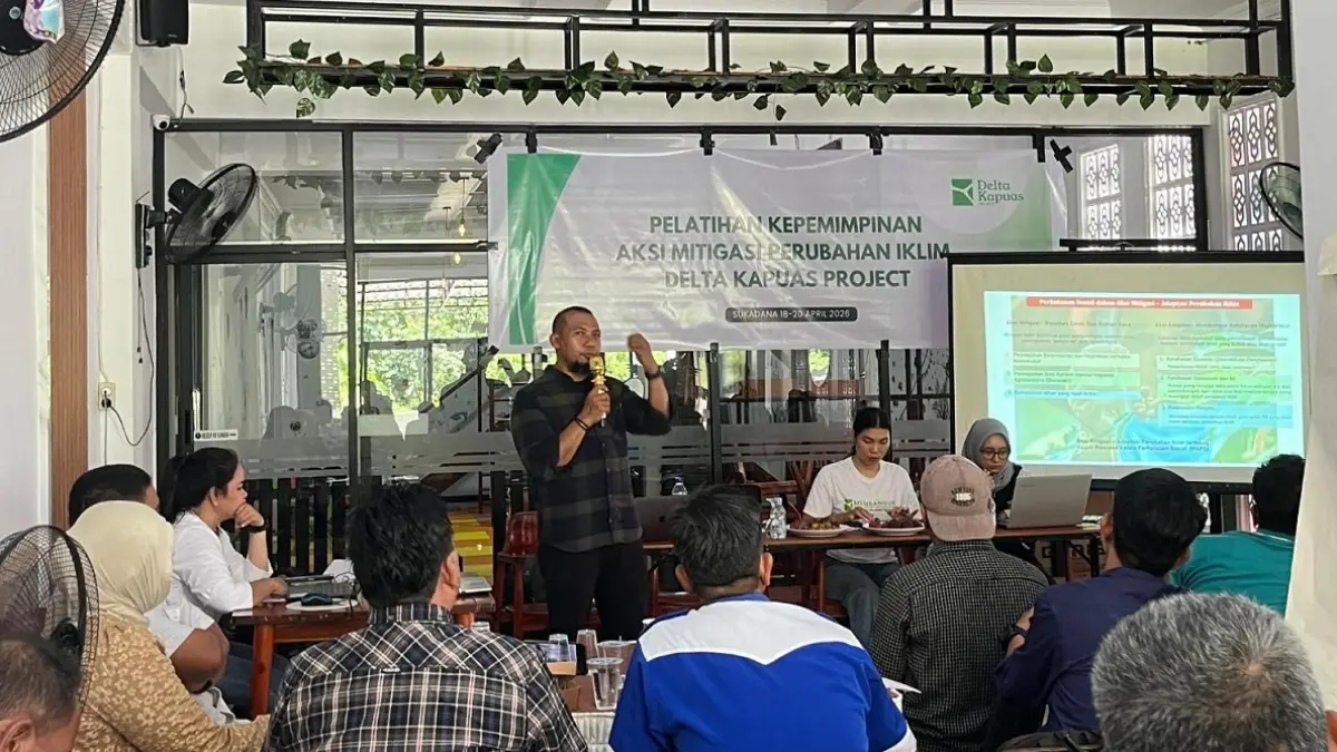Pelatihan kepemimpinan mitigasi perubahan iklim Delta Kapuas Project. (ISTIMEWA)