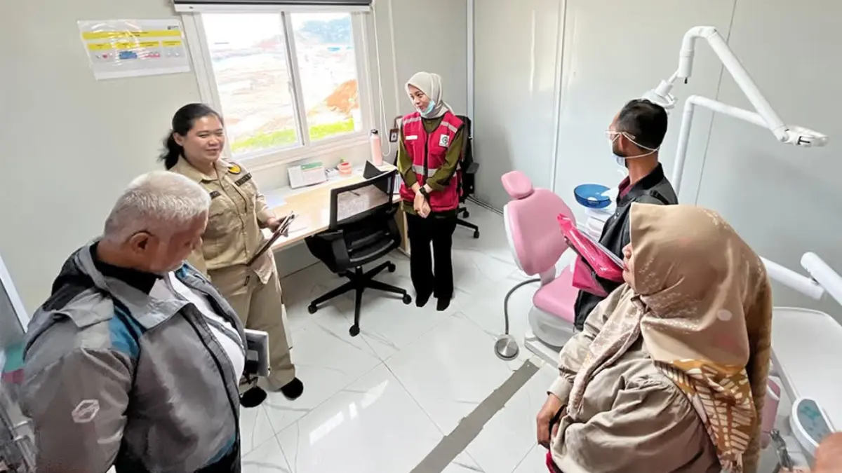 Kegiatan verifikasi lapangan terhadap permohonan izin operasional Klinik Pratama di Kawasan Industri Pulau Penebang