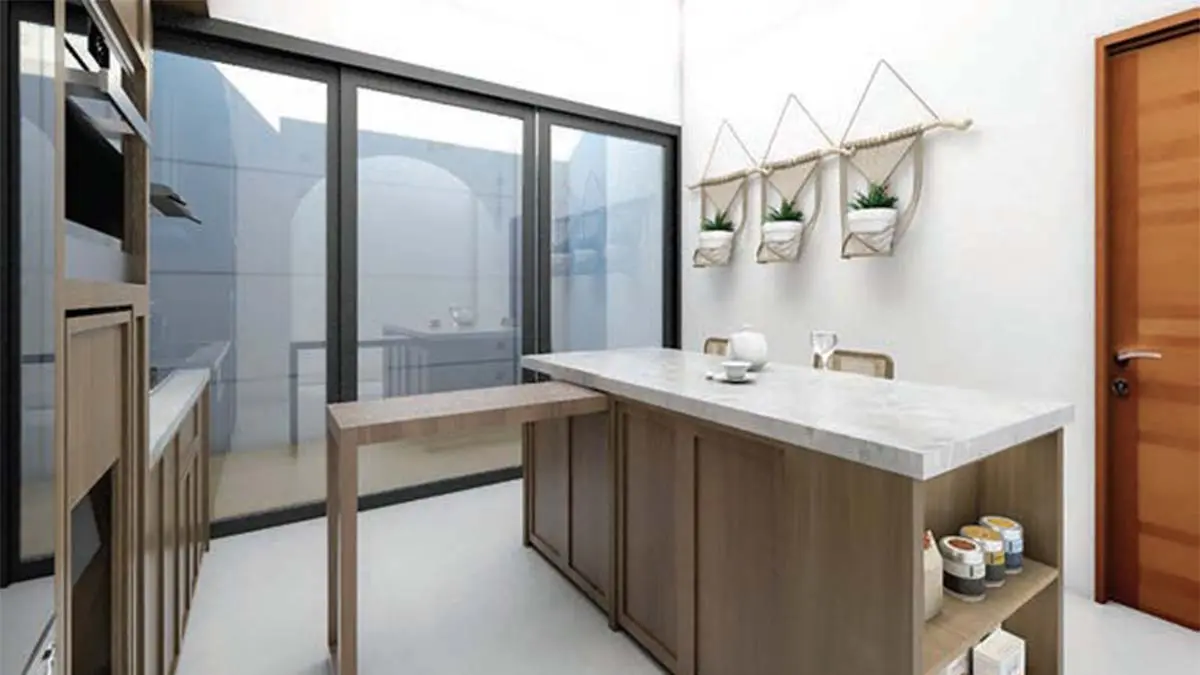 Kitchen island bisa menjadi area kerja, storage, dan tempat makan. (DOK JAWAPOS)