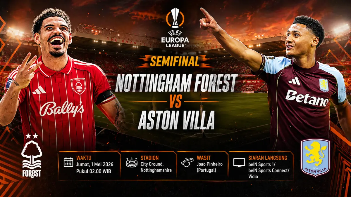 Morgan Gibbs-White dan Ollie Watkins siap berduel di semifinal Liga Europa. (AI generator/pontianak post)