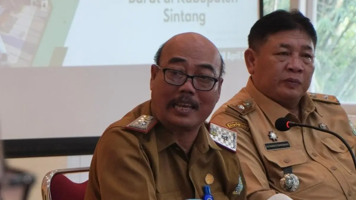 Sekda Sintang, Kartiyus sebut Kabupaten Sintang dipilih Kementerian Pertanian Republik Indonesia sebagai daerah pengembangan bawang putih. (RISKA / PONTIANAK POST)
