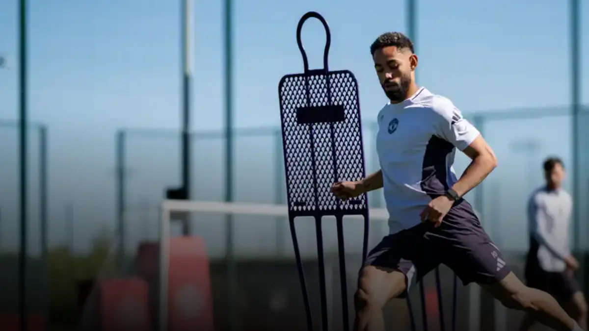Matheus Cunha kembali berlatih bersama Manchester United jelang laga melawan Liverpool. (DOK.MANCHESTER UNITED)