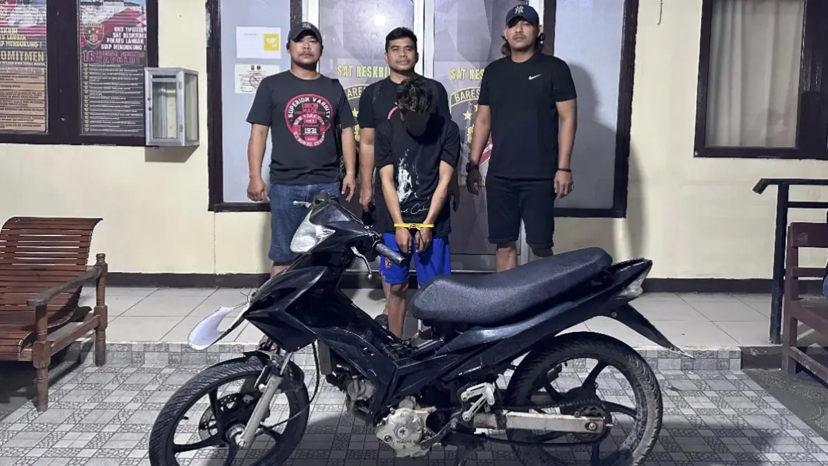 Pelaku curanmor di Ngabang diamankan Tim Jatanras Sat Reskrim Polres Landak.