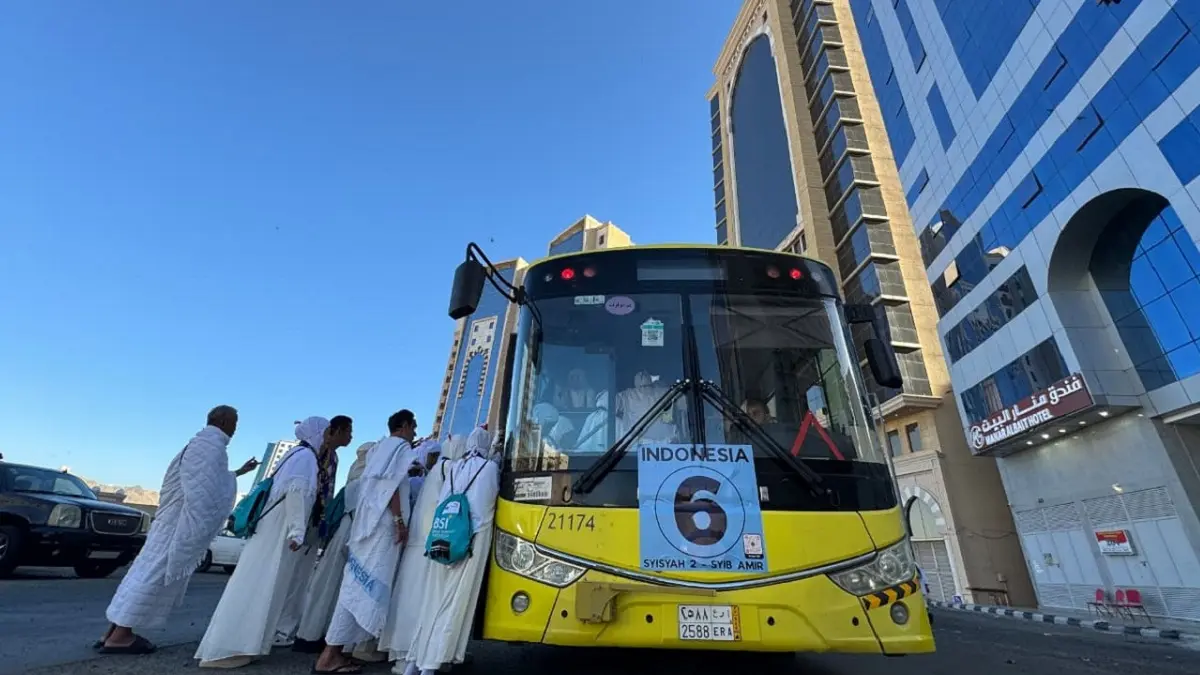 Bus Sholawat siap melayani jemaah 24 jam di Makkah. (Kemenhaj)