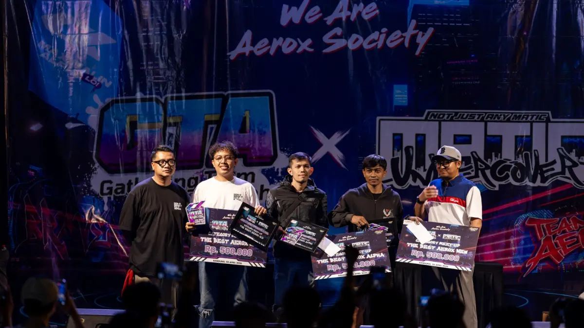 GTA Bandung 2026 Sukses Digelar, Yamaha AEROX Hadirkan Modifikasi Kreatif dan Night Ride Spektakuler