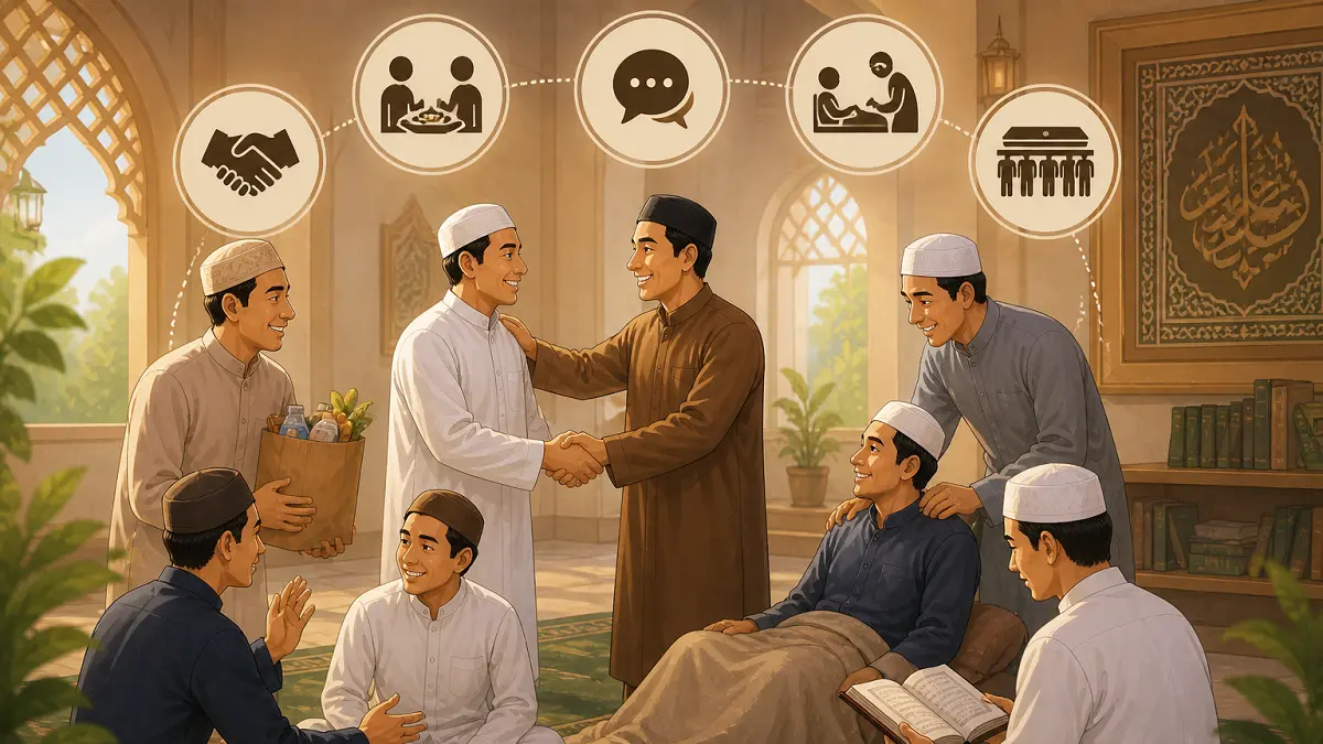 Ilustrasi hak muslim satu dengan muslim lainnya (VIE/AI) 