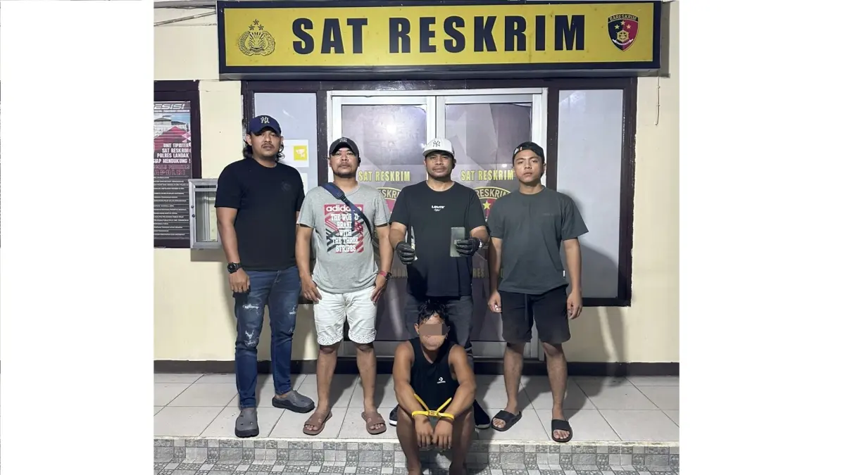 Jajaran Sat Reskrim Polres Landak menangkap pelaku pada Kamis (30/4). (ISTIMEWA)