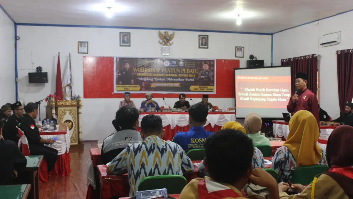 Kegiatan workshop pantun Melayu yang digelar sahabat beramal Kabupaten Kapuas Hulu. (ISTIMEWA)