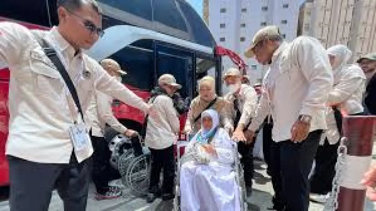 Penyambutan jemaah haji (DOK JAWA POS) 