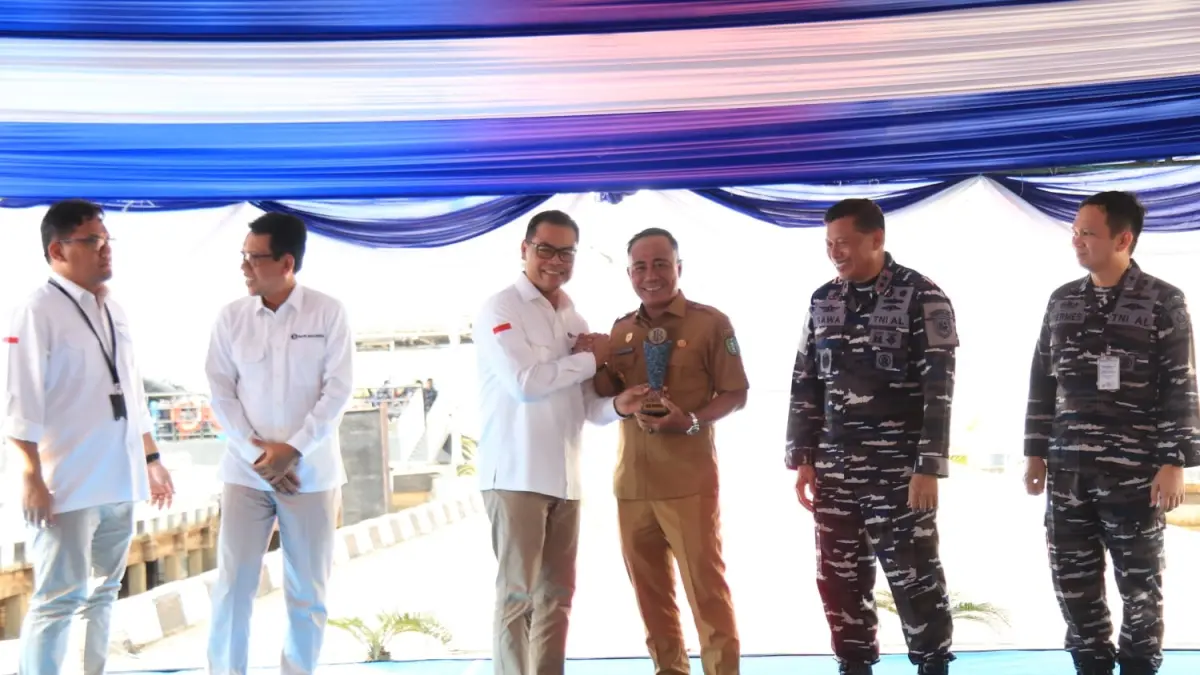Krisantus Kurniawan saat menghadiri kegiatan ERB Tahun 2026 di Satuan Kapal Patroli (Satrol) Komando Daerah Angkatan Laut XII. (ADPIM PEMPROV KALBAR)