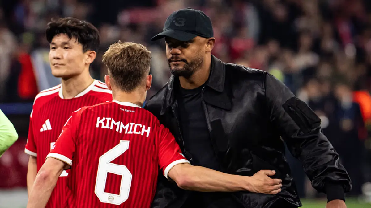 Pelatih Bayern Vincent Kompany menyoroti sejumlah keputusan wasit yang dinilainya merugikan timnya sepanjang dua leg semifinal Liga Champions. (DOK.BAYERN)