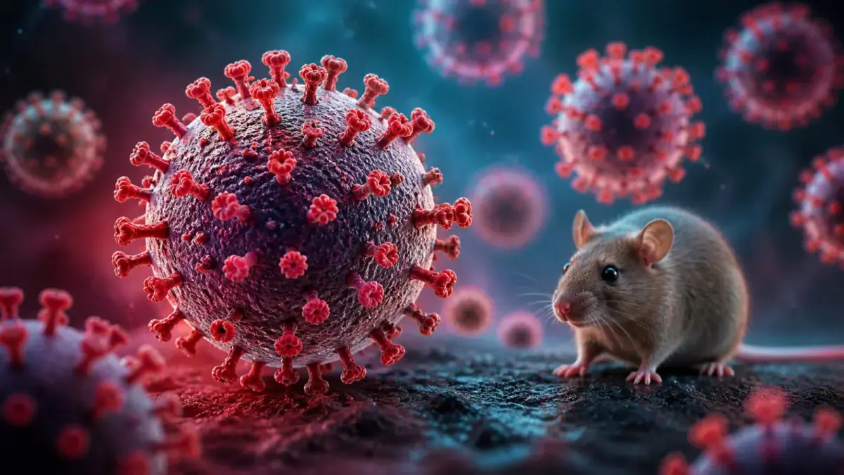 Ilustrasi hantavirus yang ditularkan melalui hewan pengerat. (DOK JAWA POS)