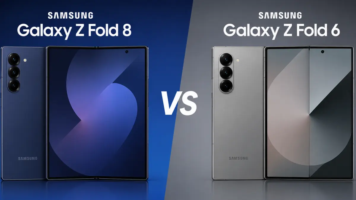 Render Galaxy Z Fold 8 dengan desain lebih tipis beredar jelang peluncuran. (Ilustrasi AI)
