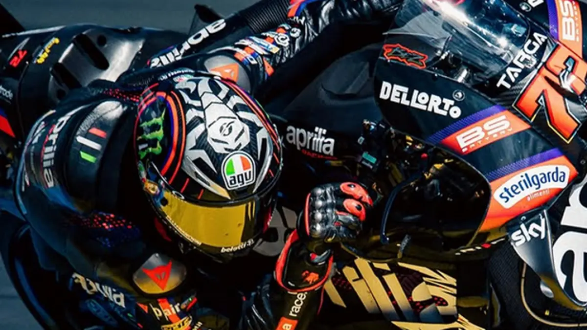 Marco Bezzecchi merayakan podium Sprint MotoGP Prancis 2026 di Le Mans. (INSTAGRAM/@marcobez72)