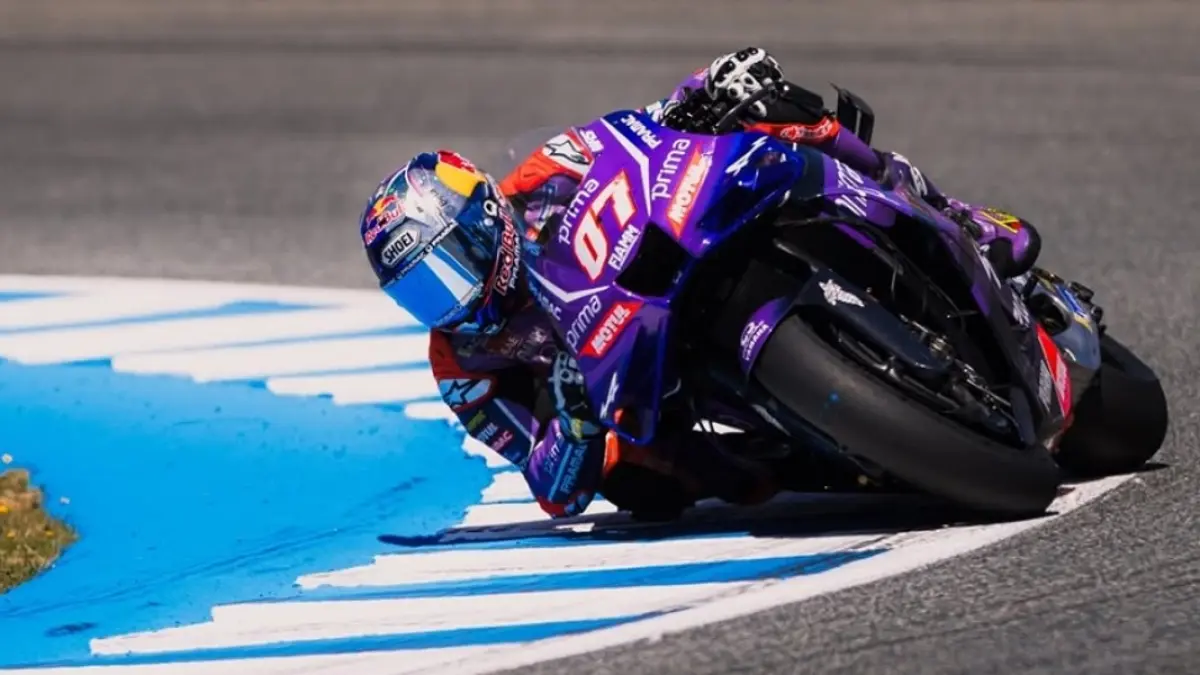 Toprak Razgatlioglu saat menjalani sesi latihan MotoGP Prancis di Sirkuit Le Mans.(INSTAGRAM/@toprak_tr54)