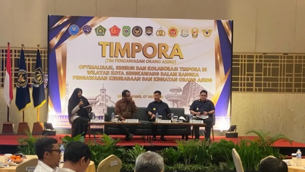 Kantor Imigrasi Kelas I TPI Singkawang menggelar Rapat Koordinasi Tim Pengawasan Orang Asing (Timpora).