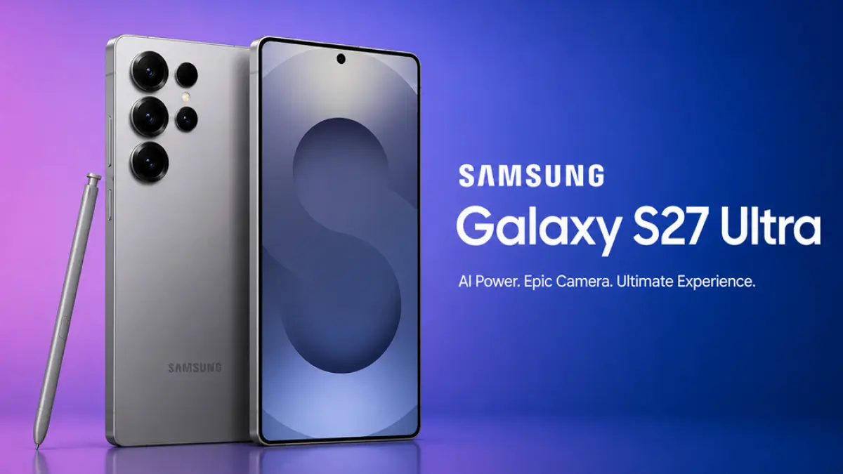 Render Galaxy S27 Ultra memperlihatkan perubahan besar desain kamera belakang Samsung generasi terbaru. (Ilustrasi AI)