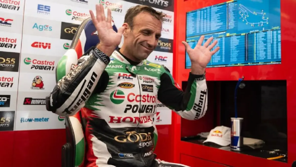 Johann Zarco memacu motor LCR Honda saat balapan MotoGP Prancis 2026 di Le Mans. (INSTAGRAM/@johannzarco)